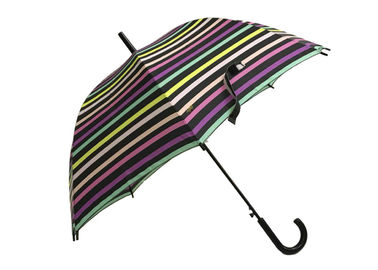 ร่มกันฝนแบบเปิดอัตโนมัติลายสีสันสดใสด้ามจับกันฝนสำหรับผู้หญิง