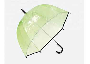สีเขียว POE Clear รูปโดมร่ม, ฟองร่มขนาดกะทัดรัดพร้อมขอบสีดำ