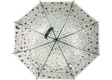 23 &quot;POE เปิดอัตโนมัติร่มฝนโปร่งใสออกแบบสร้างสรรค์ร่มที่กำหนดเอง