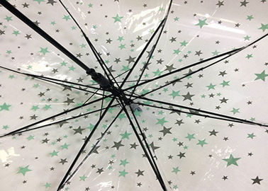 23 &quot;POE เปิดอัตโนมัติร่มฝนโปร่งใสออกแบบสร้างสรรค์ร่มที่กำหนดเอง