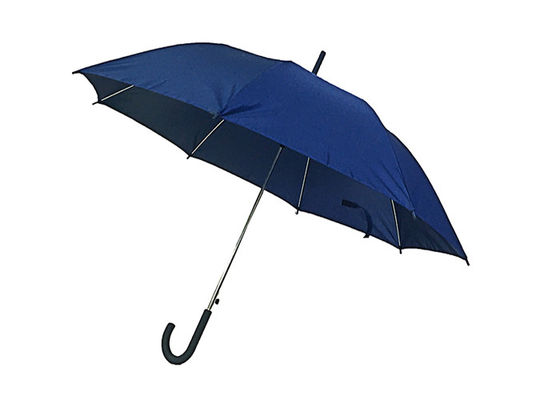 พลาสติก J Handle Pongee Auto Open Stick Umbrella