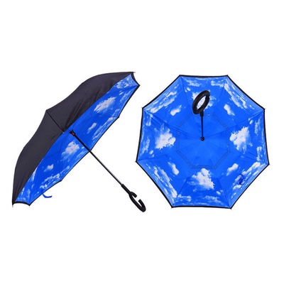 มือจับพลาสติก SGS Upside Down Reverse Inverted Umbrella