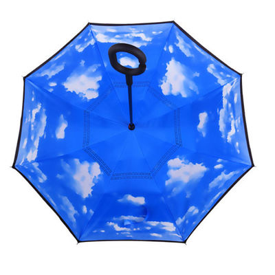 มือจับพลาสติก SGS Upside Down Reverse Inverted Umbrella