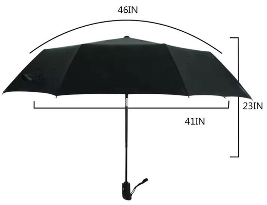 BV 3 พับพิมพ์สีเต็มรูปแบบภายใน Pongee Automatic Compact Umbrella