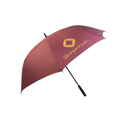 ไฟเบอร์กลาส Shaft Pongee Fabric Windproof UV Umbrella
