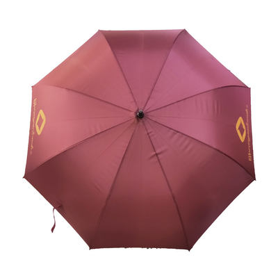 ไฟเบอร์กลาส Shaft Pongee Fabric Windproof UV Umbrella