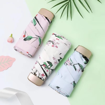 ร่มพับ Super Mini 19 นิ้ว 5 พับ Ultralow Light Sunblock UV Pocket Mini Umbrella
