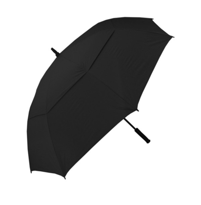 โลโก้ที่กำหนดเอง Windproof ไฟเบอร์กลาสร่มกอล์ฟหลังคาคู่