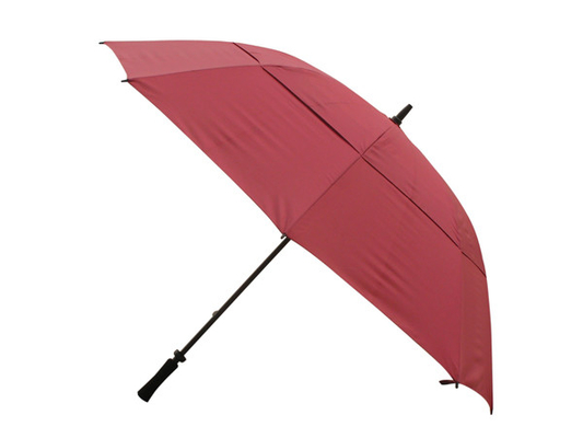 โลโก้ที่กำหนดเอง Windproof ไฟเบอร์กลาสร่มกอล์ฟหลังคาคู่