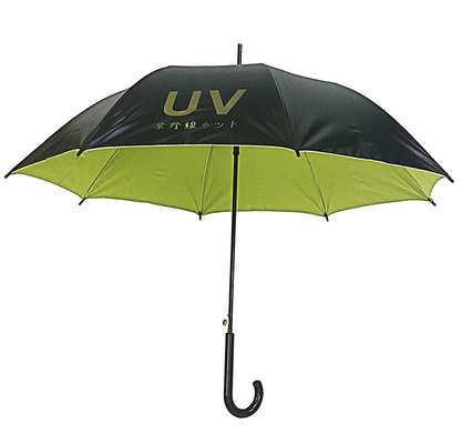 สีดํากัน UV Pongee อัตโนมัติเปิดไม้ร่ม กว้าง 105cm