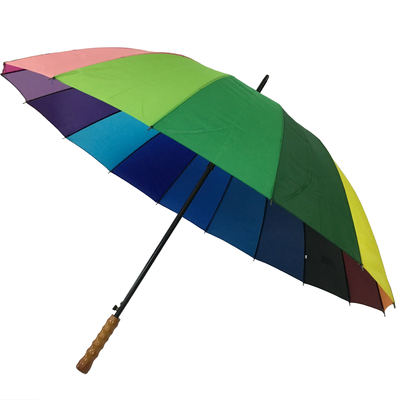 16 สี สายร่มสายรุ้ง โลหะแกนไม้มือโปงกี Cover