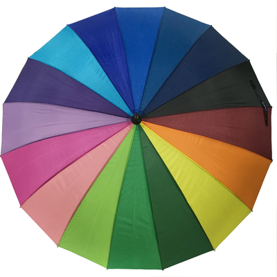 16 สี สายร่มสายรุ้ง โลหะแกนไม้มือโปงกี Cover