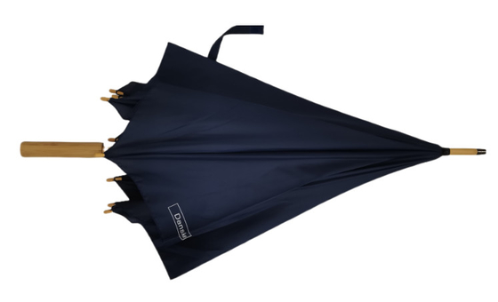 การคุ้มครองสิ่งแวดล้อม Super Light Wood Umbrella ริบไฟเบอร์กลาส เปิดอัตโนมัติ 23 นิ้ว 8 แพนล็อค