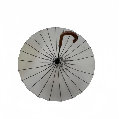 23 นิ้ว Super Windproof ไม้จับร่มด้วย 190T Pongee ผ้า 24 ริบและ 104cm กว้างเปิด