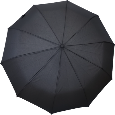 Large Automatic Travel Umbrella with 105cm Open Diameter, Fiberglass Ribs, and Reflective Edge Trim