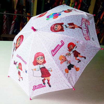 ร่มเด็กคอมแพคต์ มีมือพลาสติกและกว้างเปิด ต่ํากว่า 90 ซม. มีการพิมพ์ที่สามารถปรับแต่งได้สําหรับเด็ก