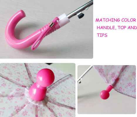 เปิดกว้างน้อยกว่า 90 เด็กร่มคอมแพคต์รวมกับพลาสติกจับกุม เฟรมโลหะและแกนโลหะสมบูรณ์แบบสําหรับทุกวัน