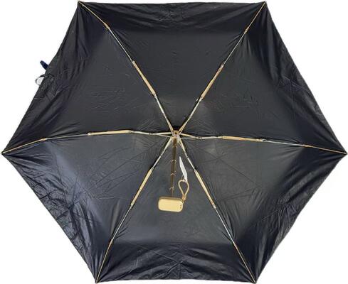 Classic Windproof 5-Fold Manual Umbrella, Black Coated Canopy, Business Gift with Custom Printing