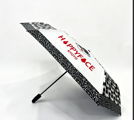 Lightweight Custom Print 6-Rib Compact 3-Fold Automatic Umbrella, Pocket-Sized & Easy to Carry for Women’s Daily Commute & Travel
