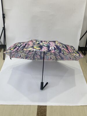 Custom Logo Umbrellas Outdoor Sunny Rainy UV Protection Automatic Three Folding Umbrella Travel