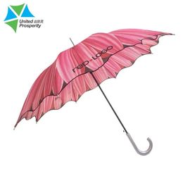 กะทัดรัดเปิดอัตโนมัติที่แข็งแกร่งติดร่มสีชมพูความยาว 70-100 ซม. สำหรับวันที่ฝนตก