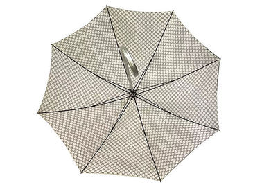 อลูมิเนียมที่กำหนดเองร่มผ้าโพลีเอสเตอร์ / Pongee เปิดเส้นผ่าศูนย์กลาง 100-103cm