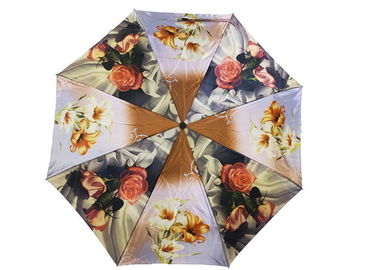 ขนาดกะทัดรัด Rainmate Umbrella, Travel Sun Umbrella ที่กำหนดเองพิมพ์ผ้าซาติน