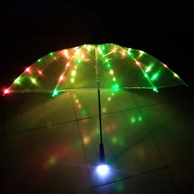 TUV มือถือ Clear POE LED Flash Light Umbrella