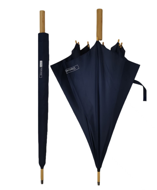 การคุ้มครองสิ่งแวดล้อม Super Light Wood Umbrella ริบไฟเบอร์กลาส เปิดอัตโนมัติ 23 นิ้ว 8 แพนล็อค