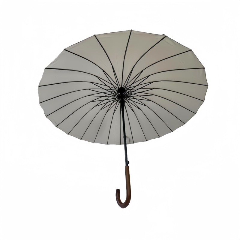 23 นิ้ว Super Windproof ไม้จับร่มด้วย 190T Pongee ผ้า 24 ริบและ 104cm กว้างเปิด